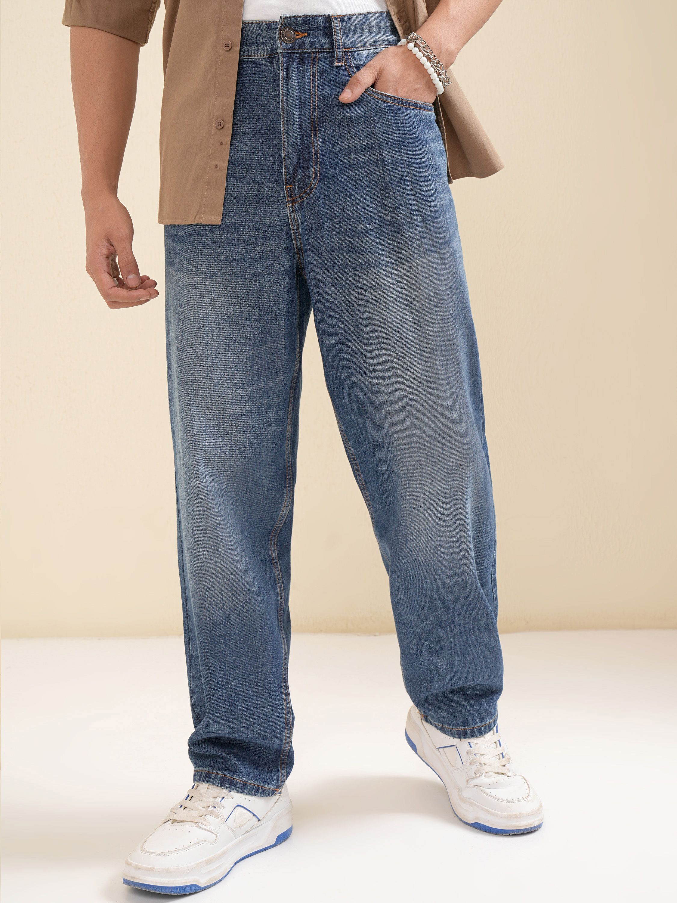 highlander Men Loose Fit Mid Rise Blue Jeans-picture-28