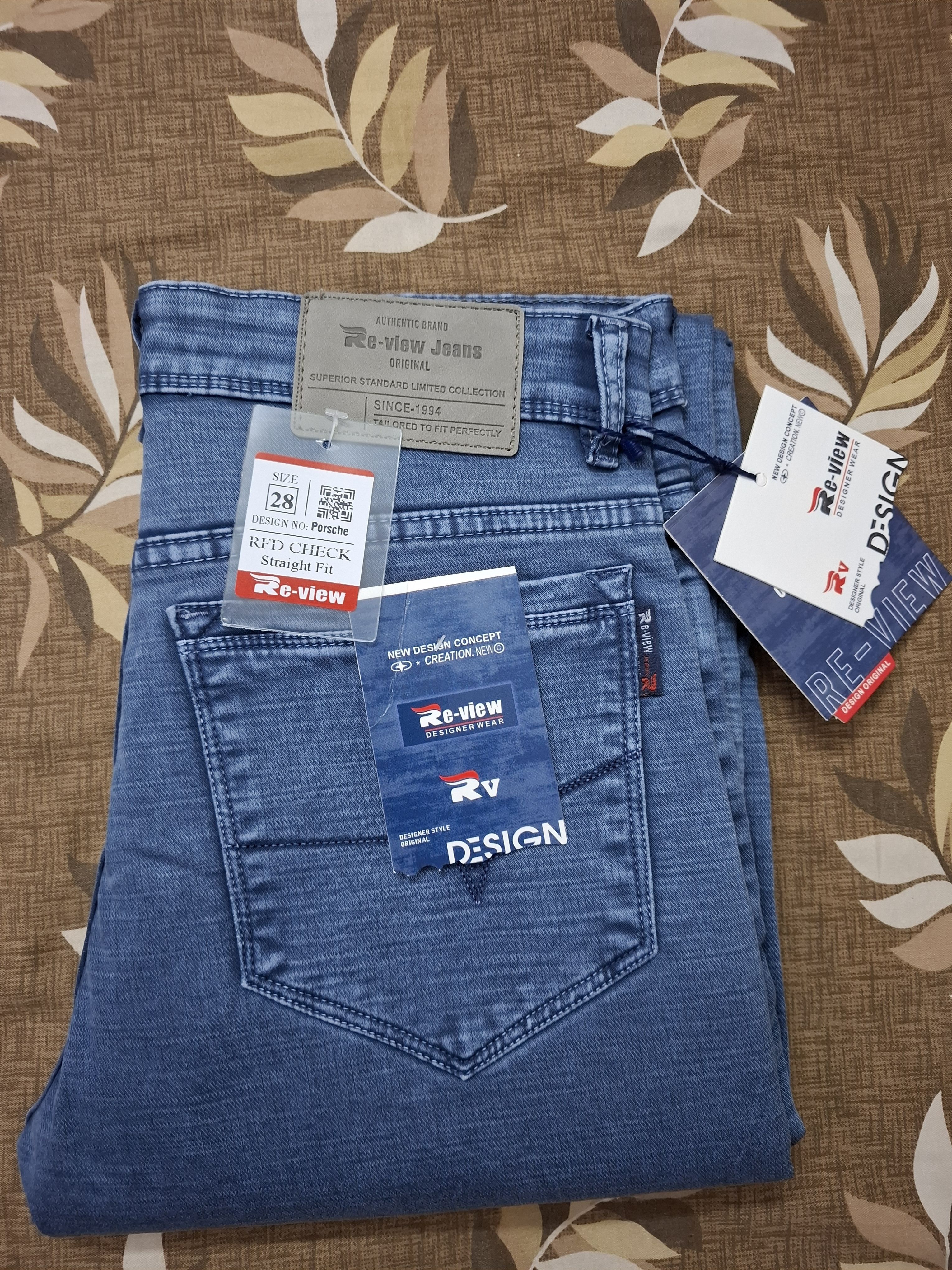 jainstore Men Straight Fit Mid Rise Light Blue Jeans-picture-0