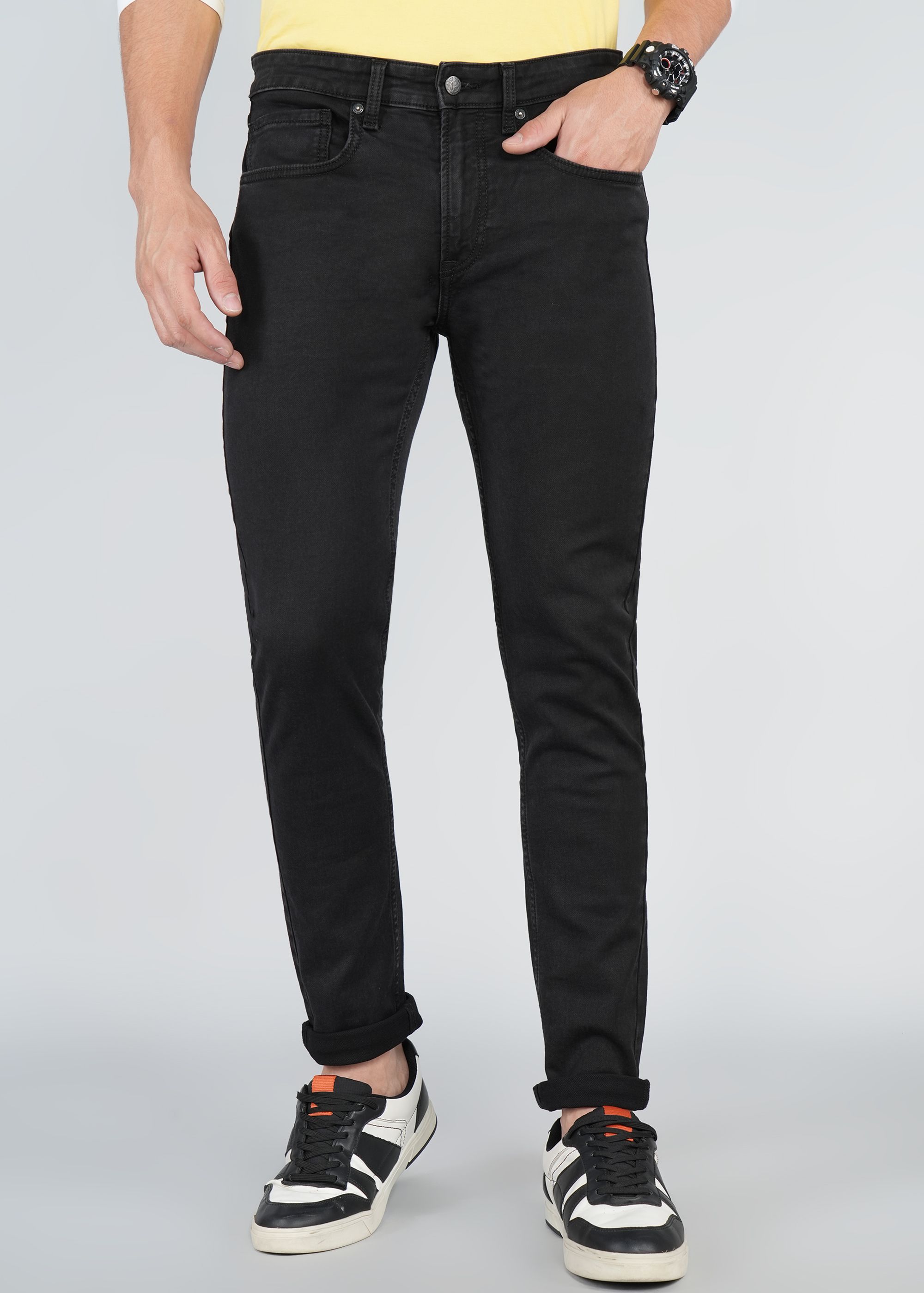 Men Skinny Mid Rise Blue Jeans-image-39