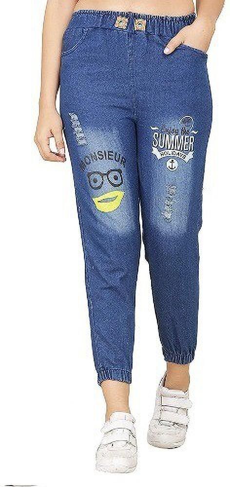 Women Jogger Fit Mid Rise Blue Jeans-image-48