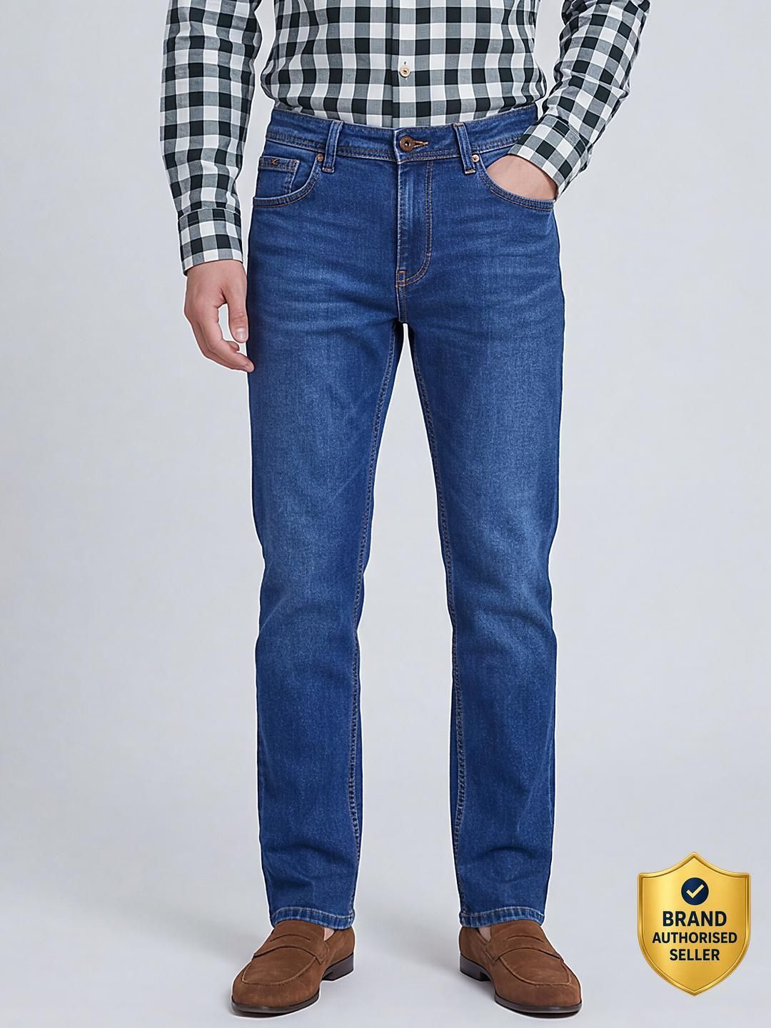 killer Men Straight Fit Mid Rise Blue Jeans-picture-18