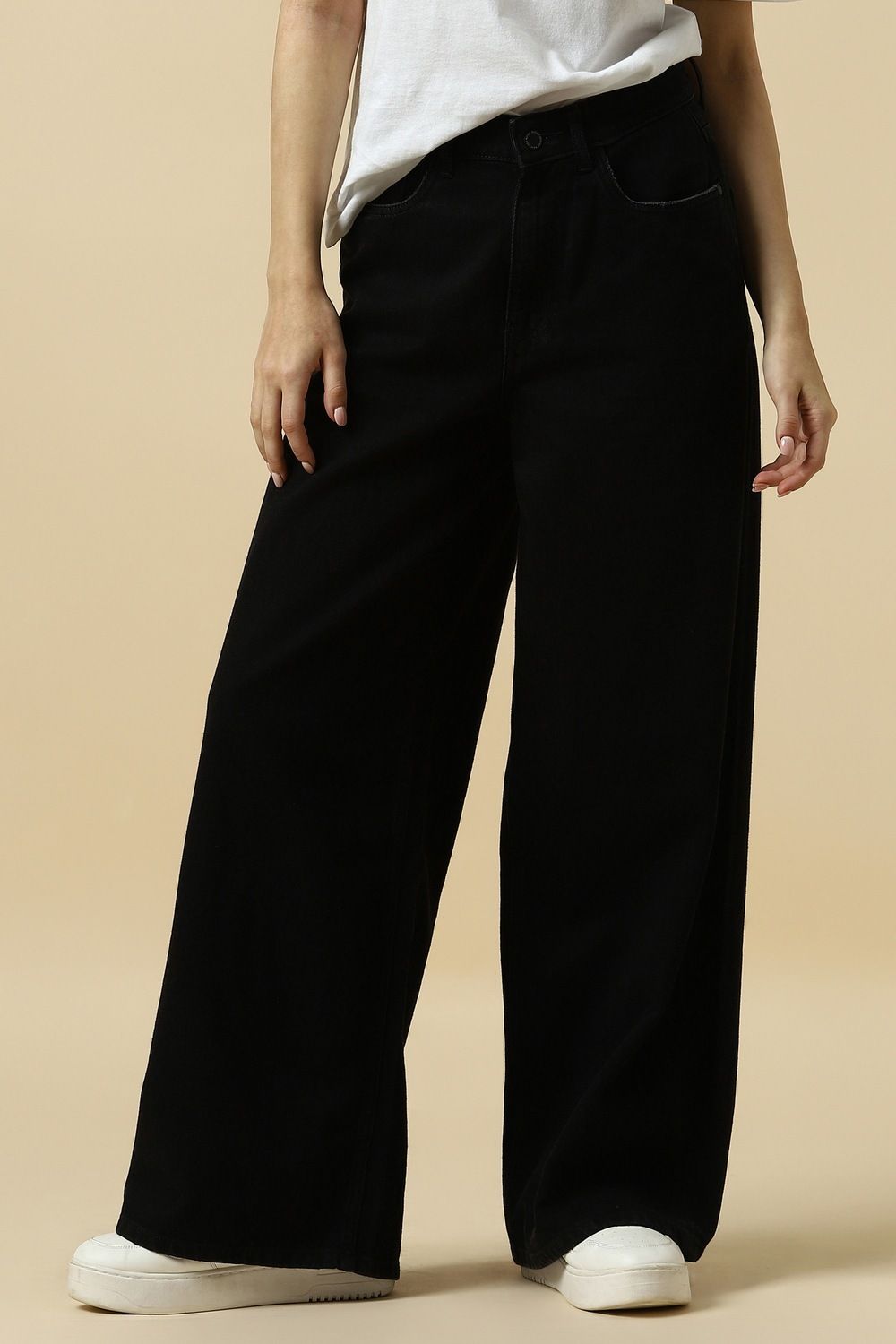 allen solly Women Regular High Rise Black Jeans-picture-12