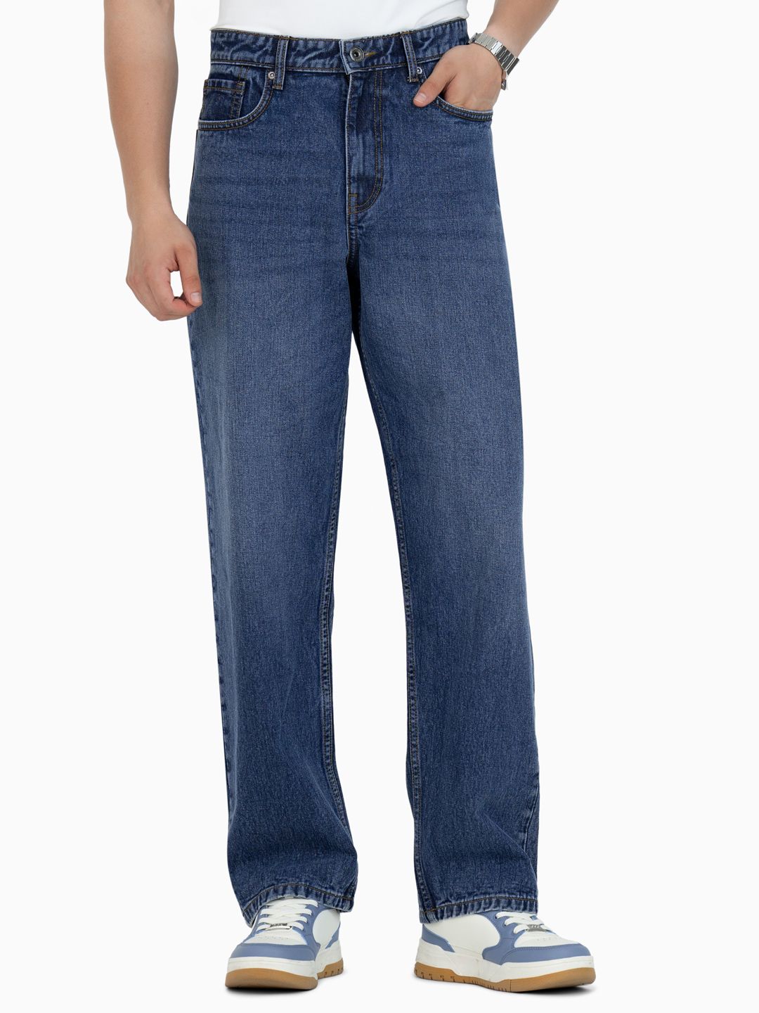 red tape Men Loose Fit Mid Rise Blue Jeans-picture-25