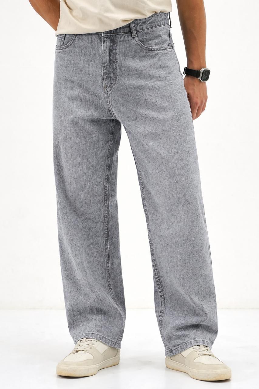 deylight Men Loose Fit Mid Rise Grey Jeans-picture-18