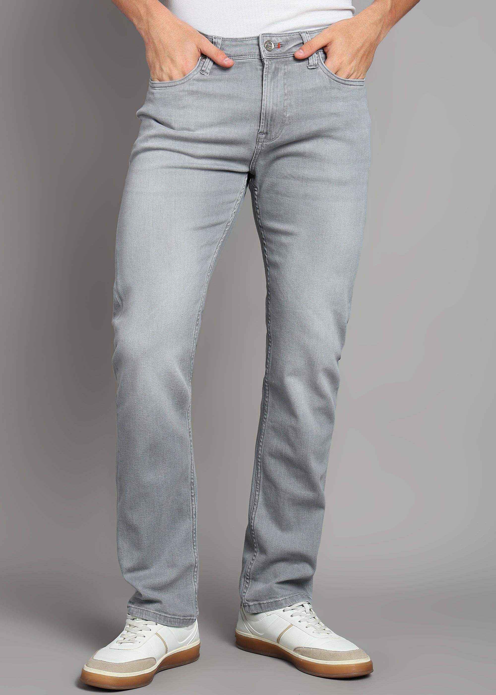 killer Men Straight Fit Mid Rise Grey Jeans-picture-19
