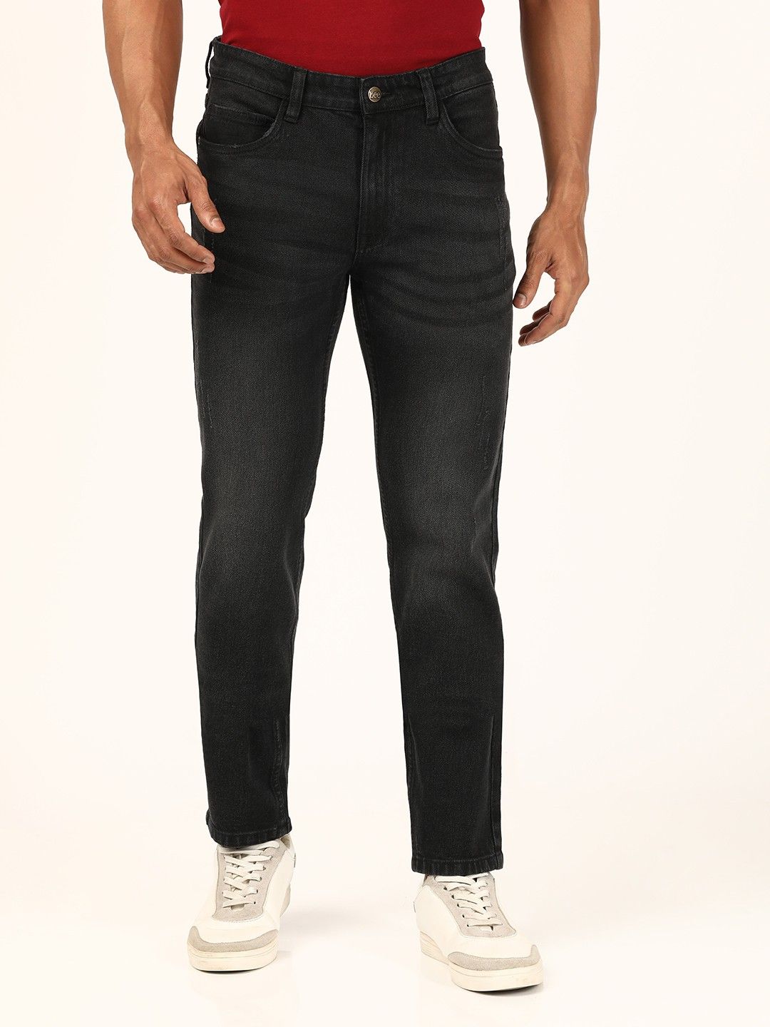 Men Skinny Mid Rise Blue Jeans-image-38