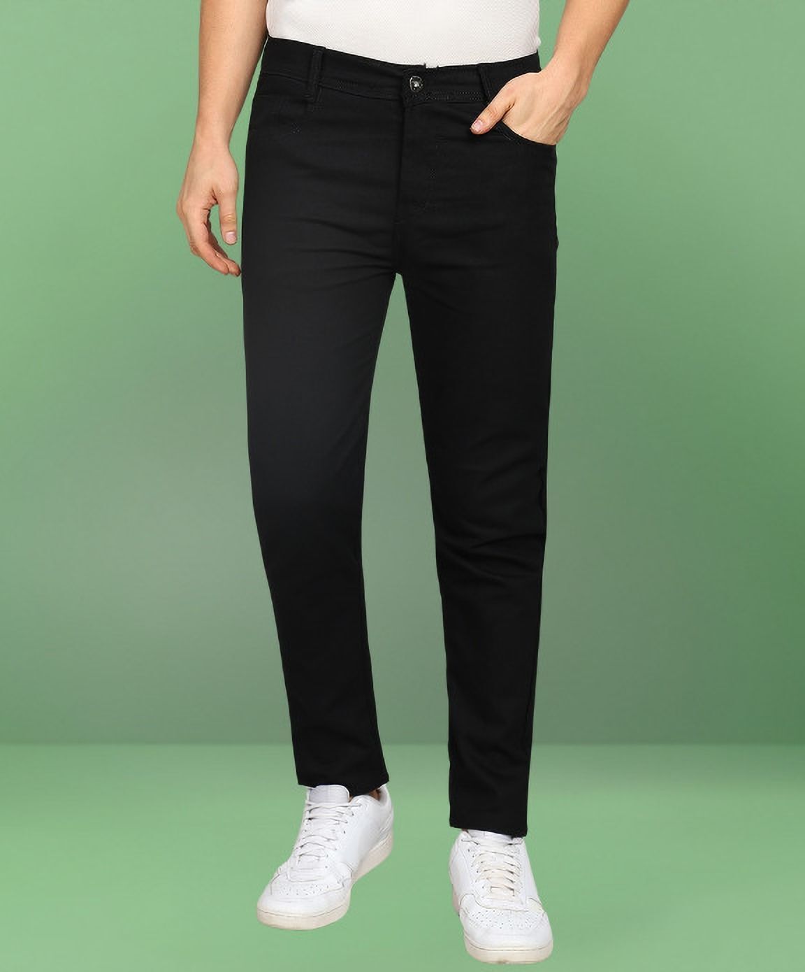 denim rush Men Regular Mid Rise Black Jeans-picture-29