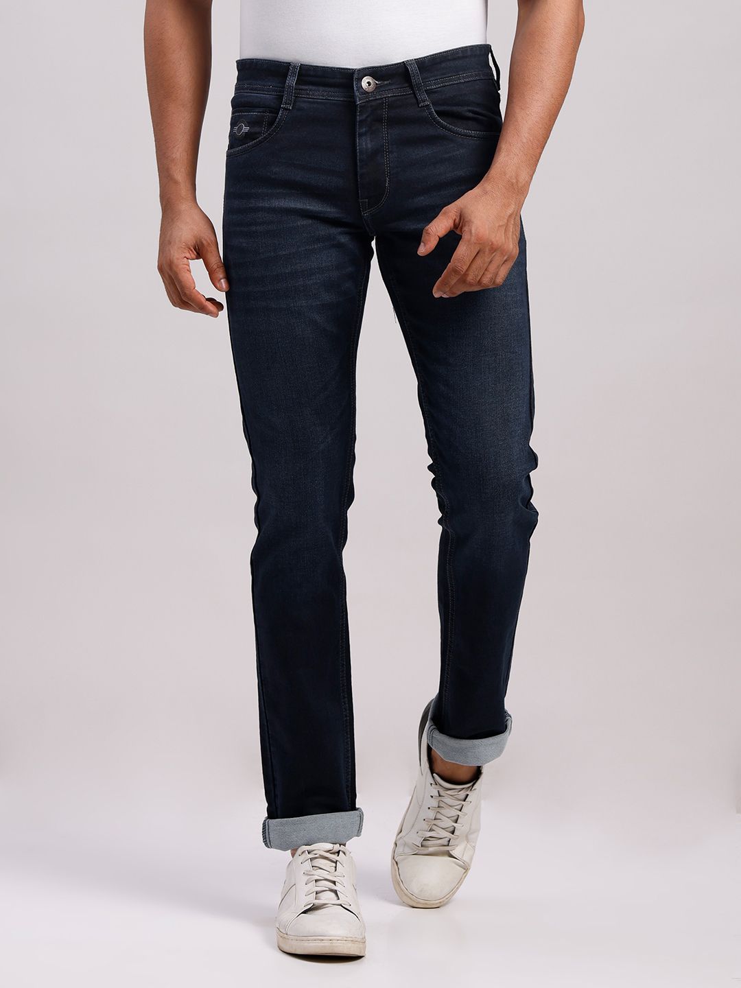 classic polo Men Slim Mid Rise Dark Blue Jeans-picture-23