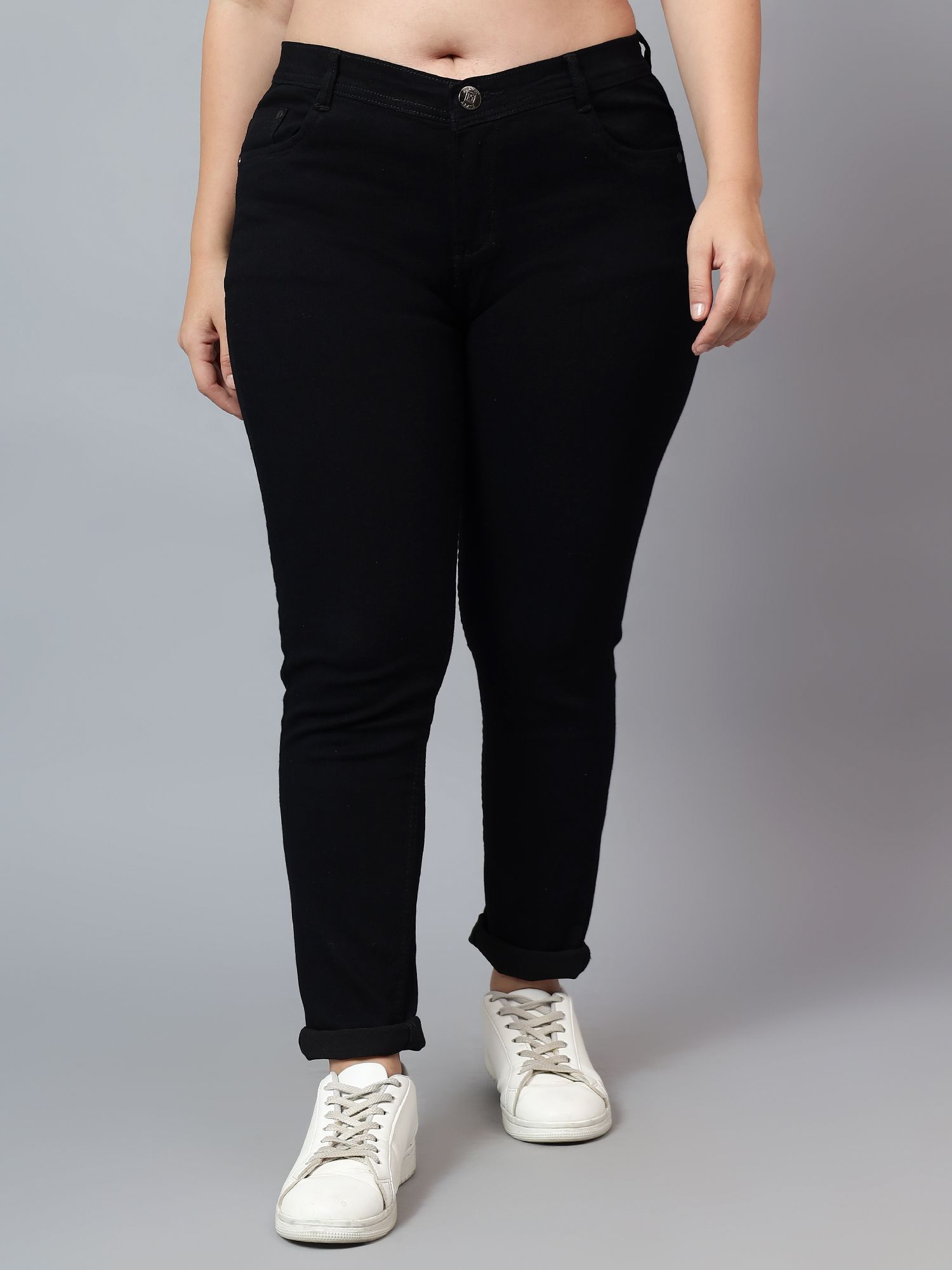 nifty Women Skinny Mid Rise Black Jeans-picture-19