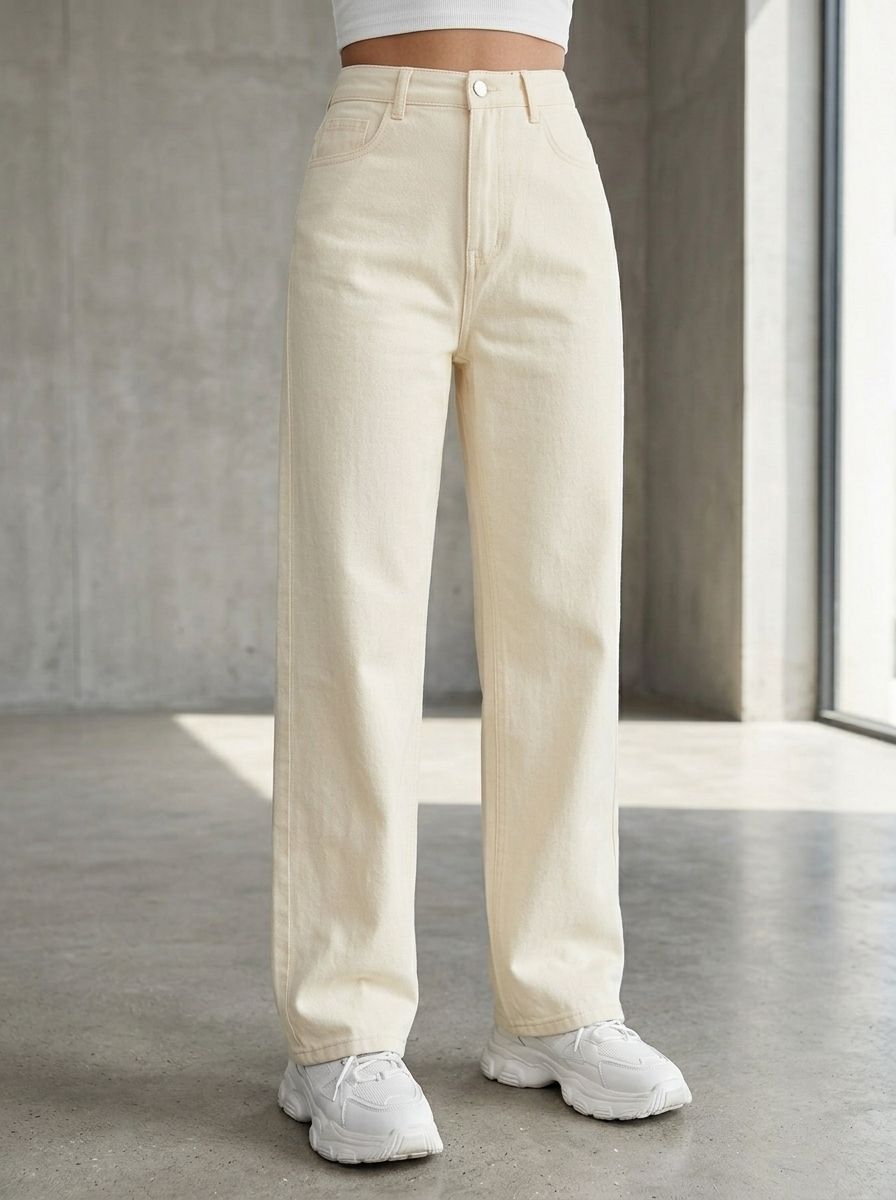 Women Regular Mid Rise Beige Jeans-image-17
