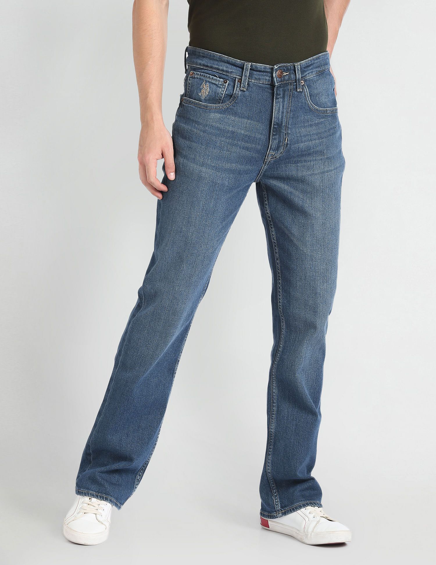 u.s. polo assn. denim co. Men Boot-Leg Mid Rise Blue Jeans-picture-21
