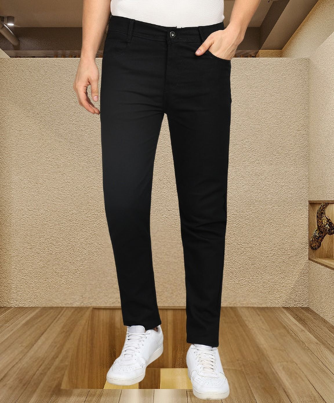 denim rush Men Regular Mid Rise Black Jeans-picture-47