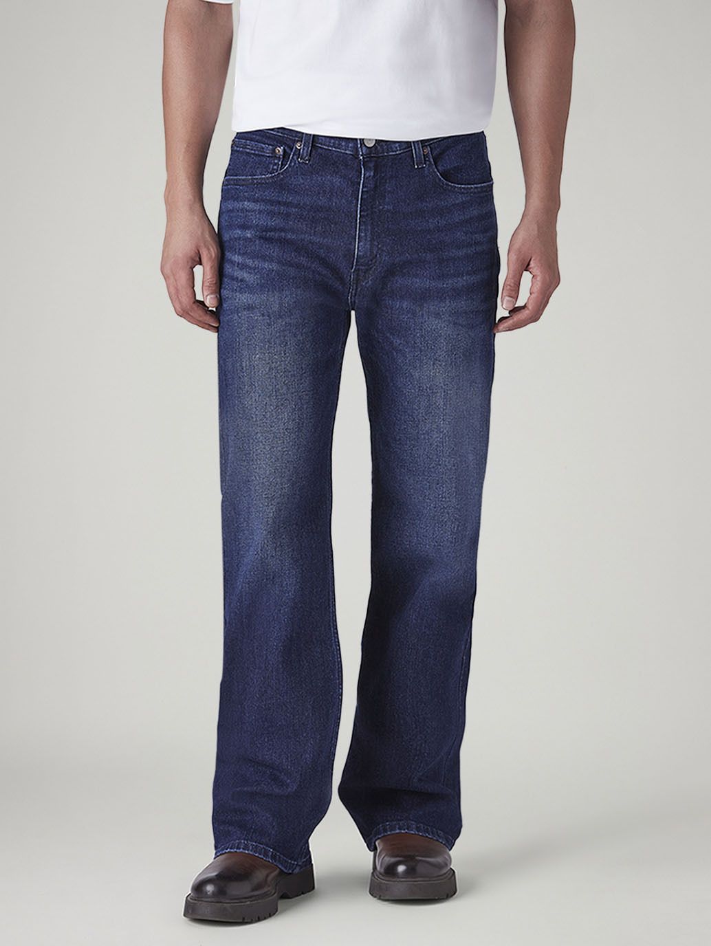 Men Boot-Leg Mid Rise Blue Jeans-image-14