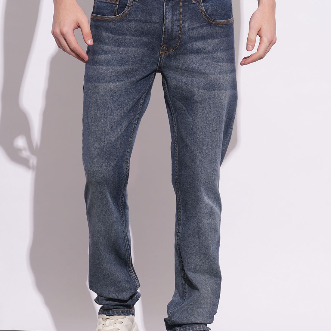 Blue Skinny Fit Denims For Men By Being Human Clothing Men Regular Mid Rise Blue Jeans-picture-14