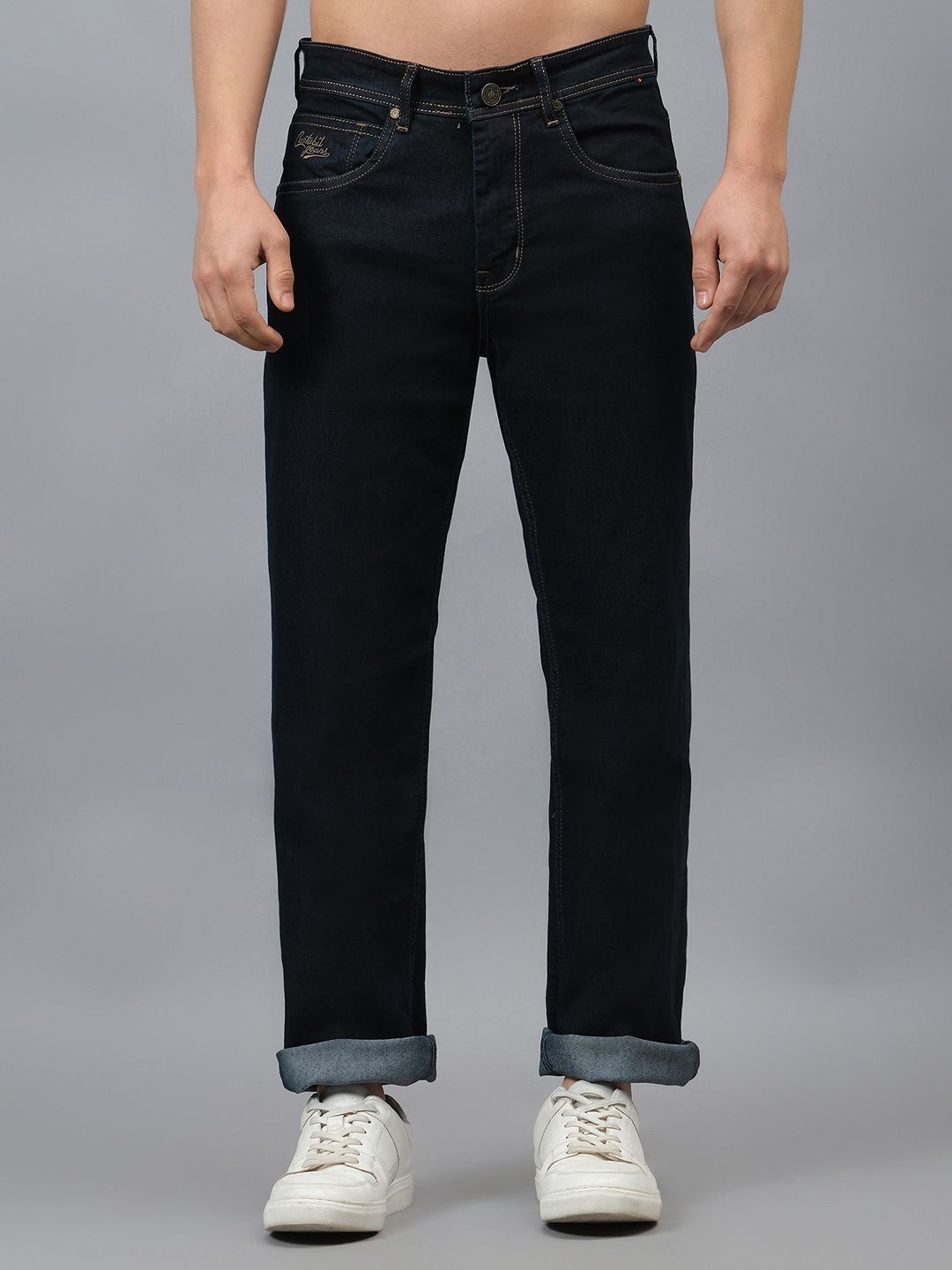 cantabil Men Regular Mid Rise Black Jeans-picture-13