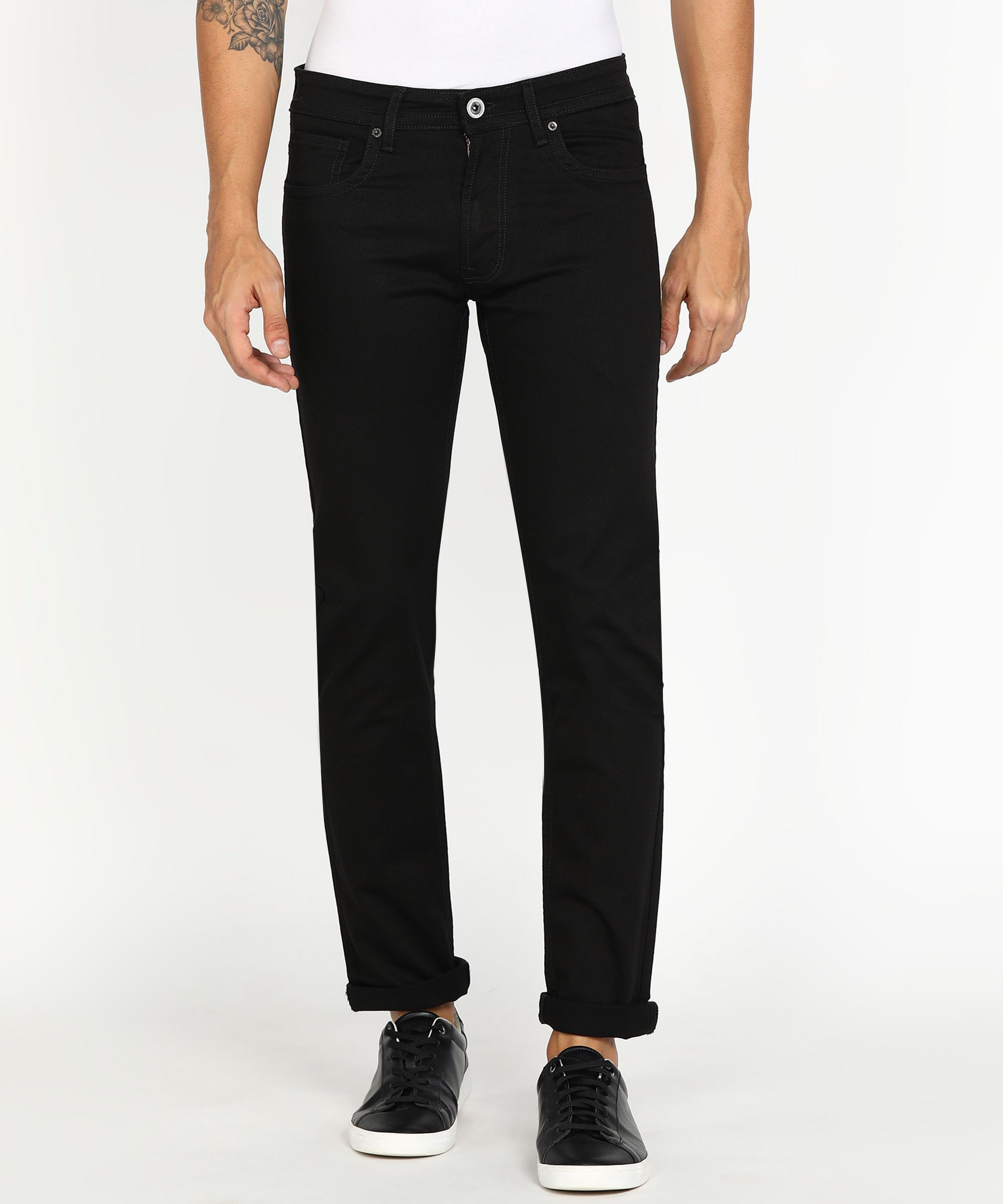 peter england Men Slim Mid Rise Dark Blue Jeans-picture-27