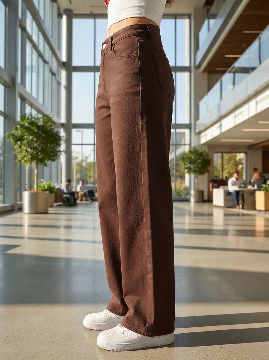 Women Regular Mid Rise Brown Jeans-image-33