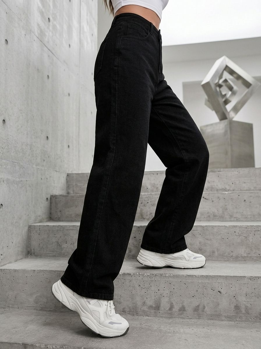 Women Regular Mid Rise Black Jeans-image-46