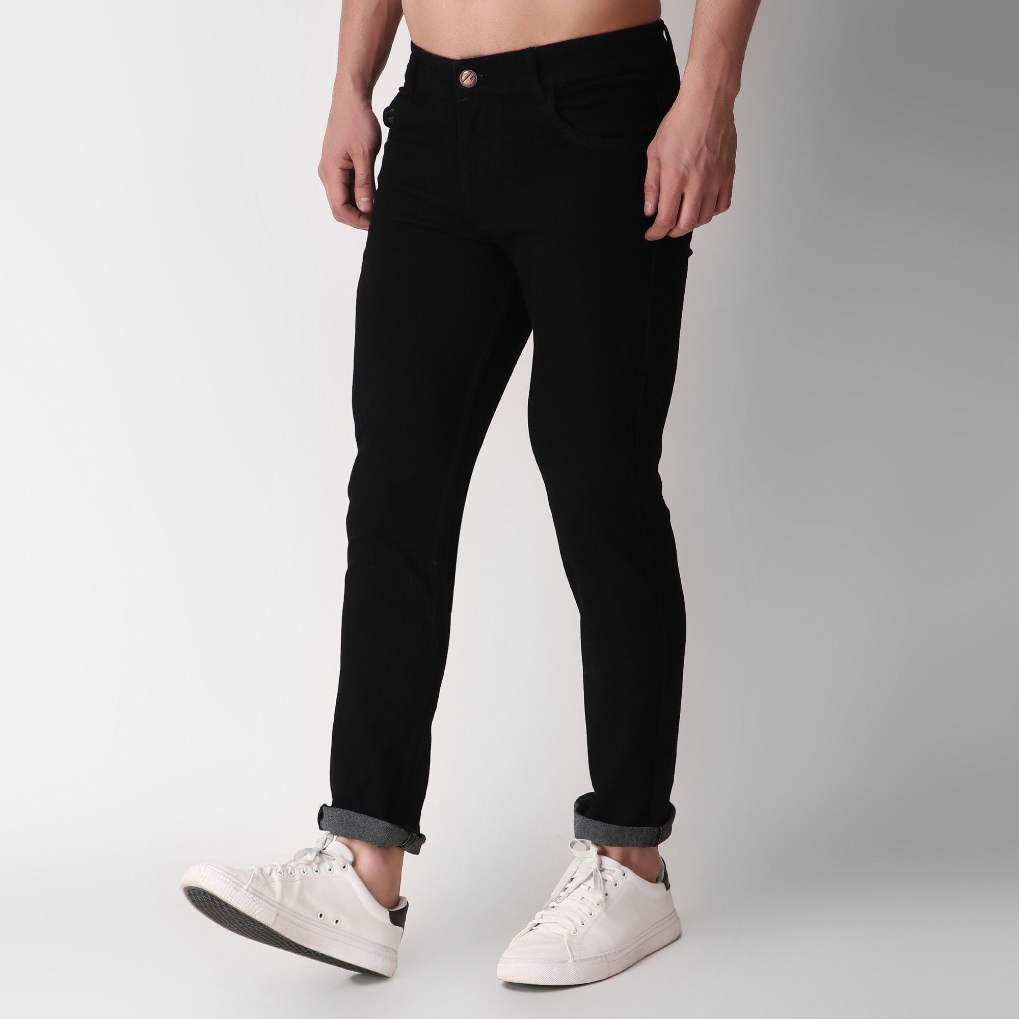 denim rush Men Regular Mid Rise Black Jeans-picture-41