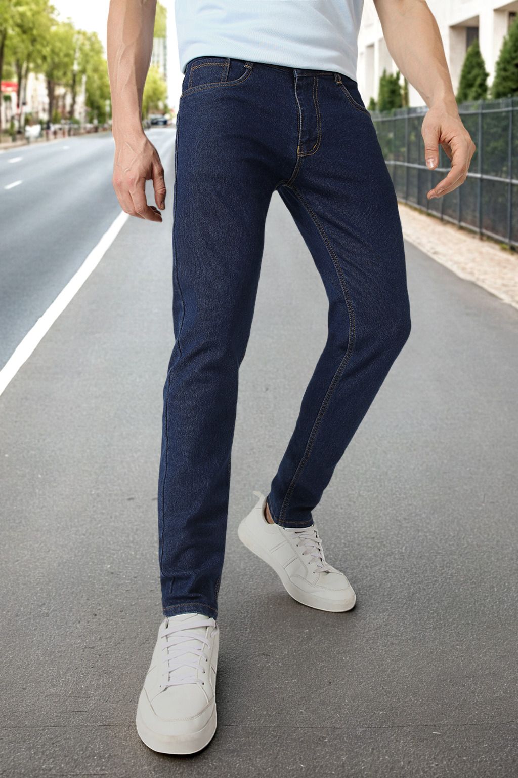 urbano fashion Men Slim Mid Rise Blue Jeans-picture-23