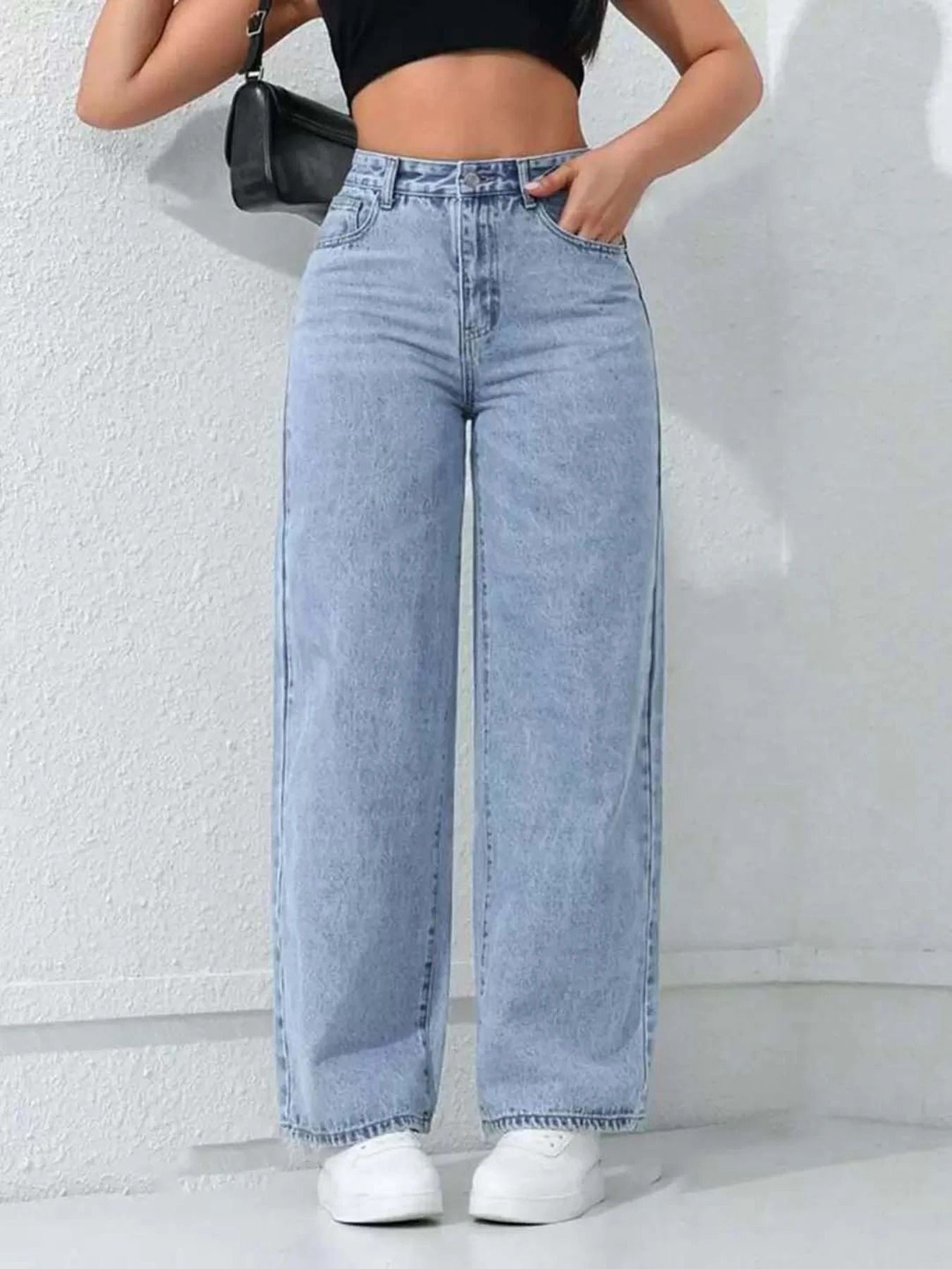 the rivvrs co Women Straight Fit High Rise Blue Jeans-picture-22