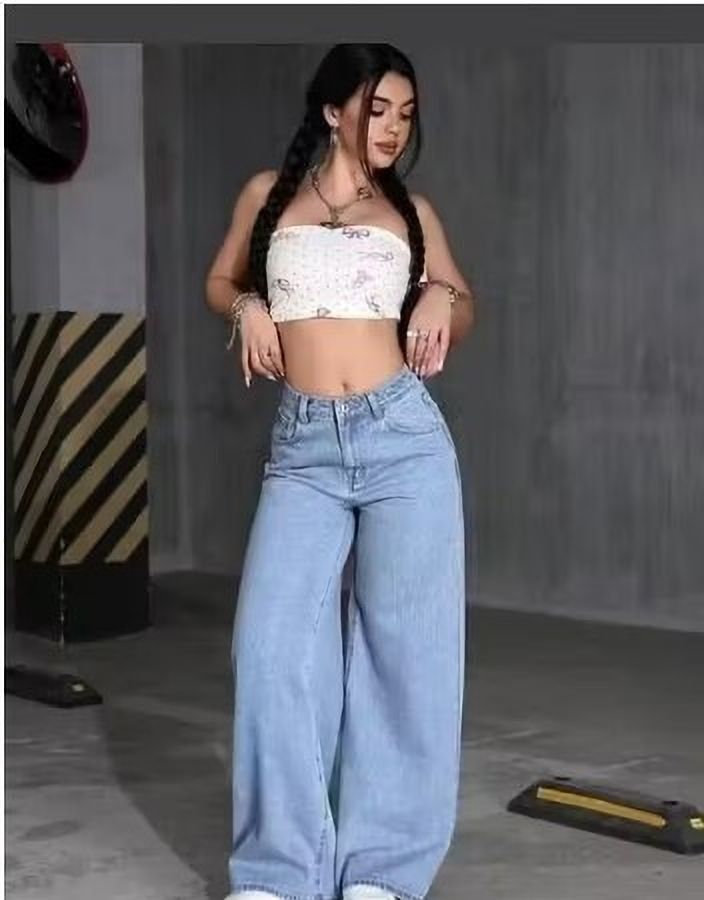 dollfashion Women Loose Fit Mid Rise Blue Jeans-picture-24