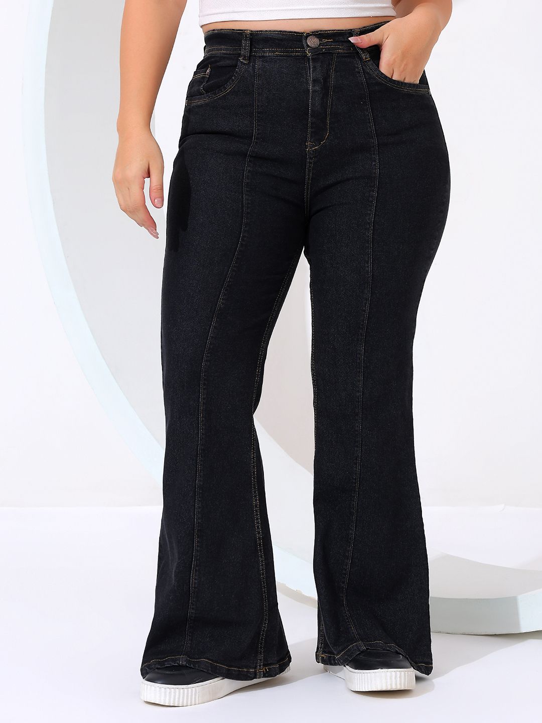 nifty Women Boot-Leg High Rise Black Jeans-picture-18