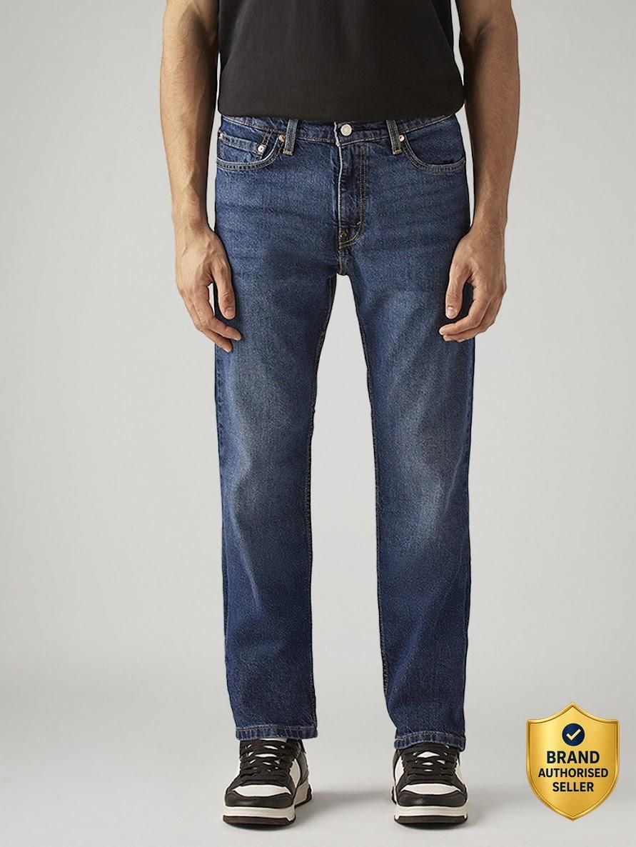 levi's Men Straight Fit Mid Rise Dark Blue Jeans-picture-26