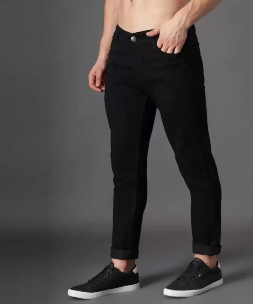 denim rush Men Regular Mid Rise Black Jeans-picture-27