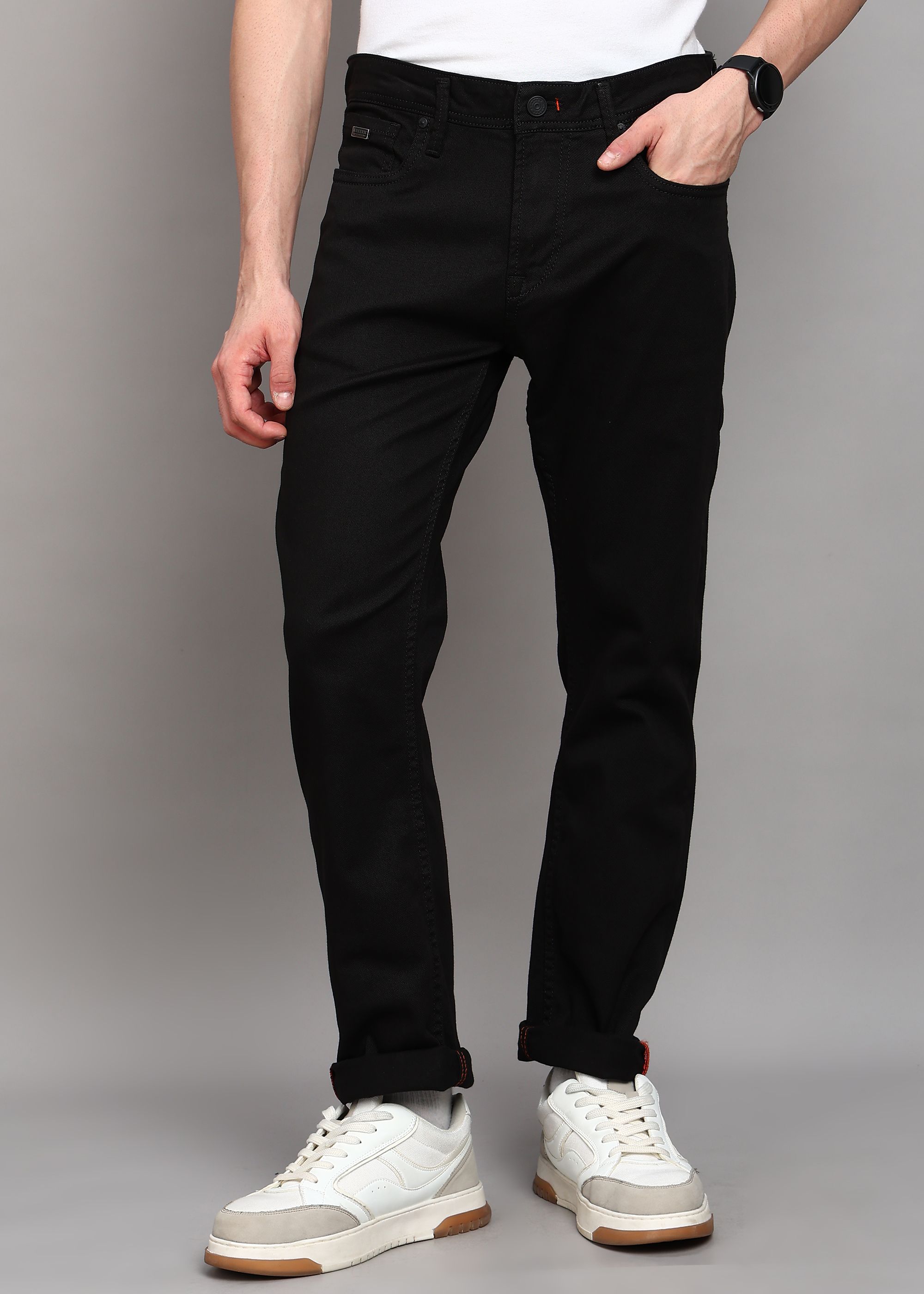 killer Men Straight Fit Mid Rise Black Jeans-picture-22