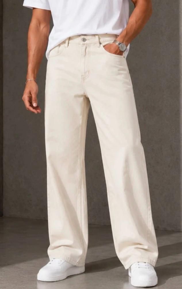 dashing fit Men Loose Fit Mid Rise Beige Jeans-picture-18