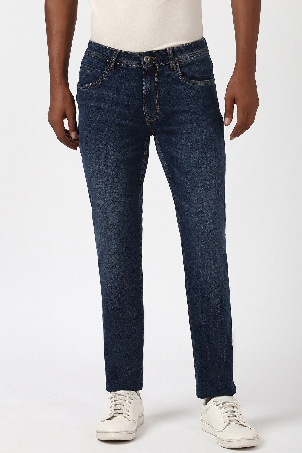peter england Men Slim Mid Rise Blue Jeans-picture-13