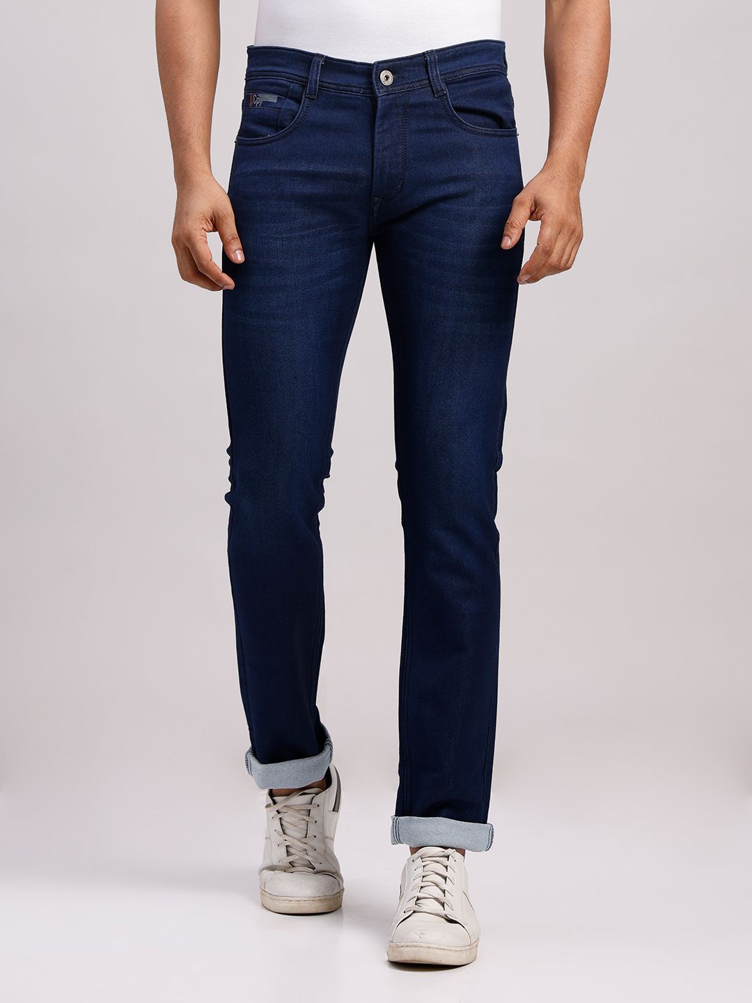 classic polo Men Slim Mid Rise Dark Blue Jeans-picture-24