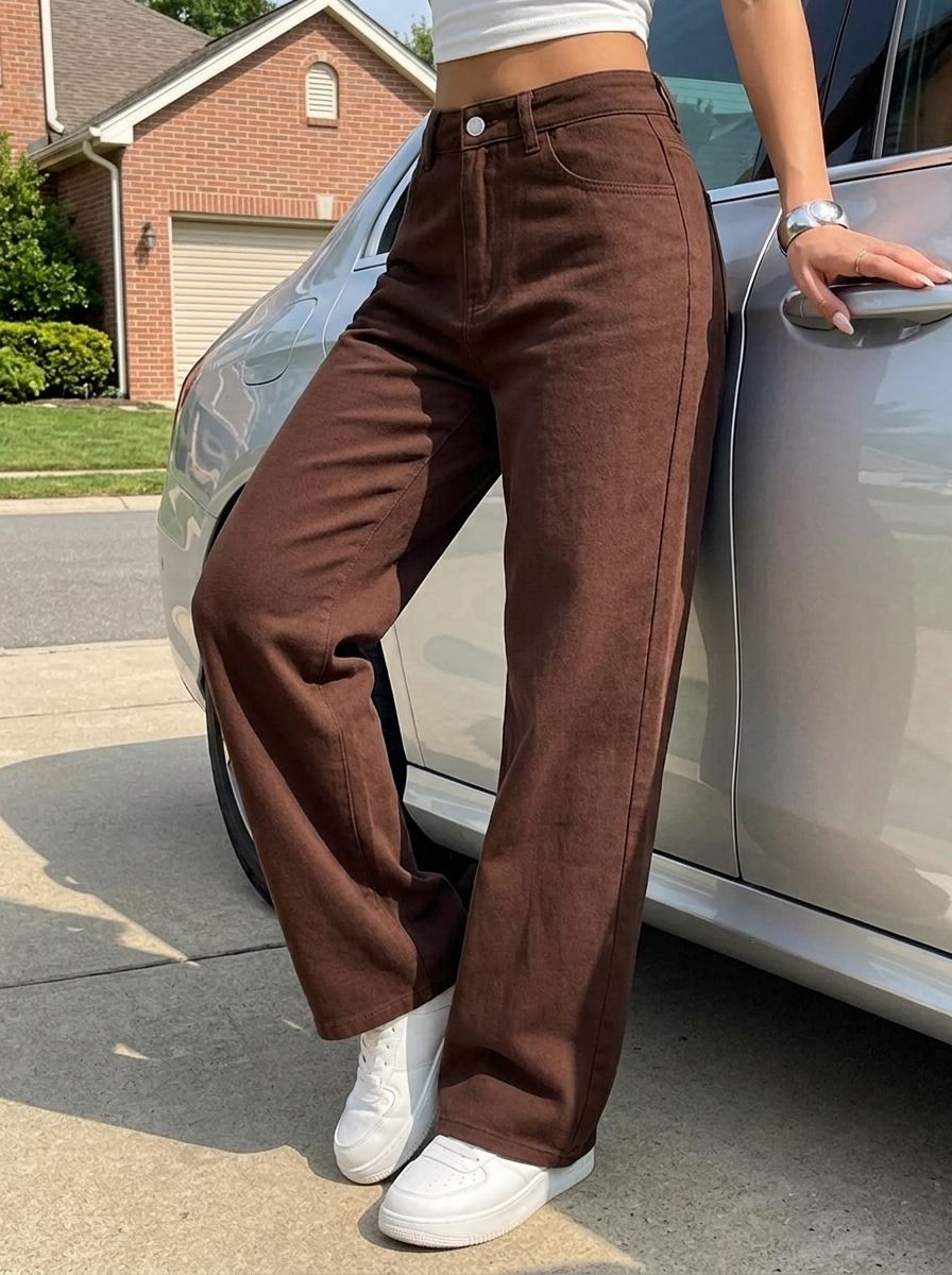 Women Regular Mid Rise Brown Jeans-image-29