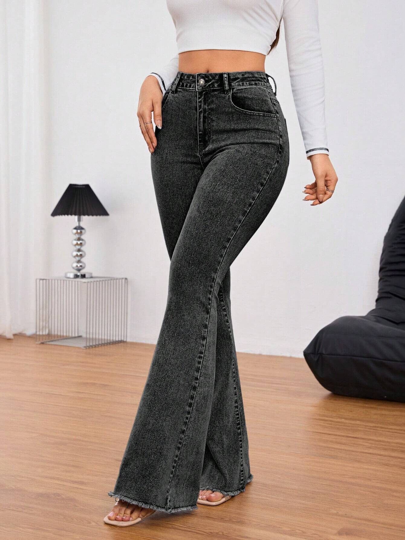 kotty Women Boot-Leg High Rise Grey Jeans-picture-34
