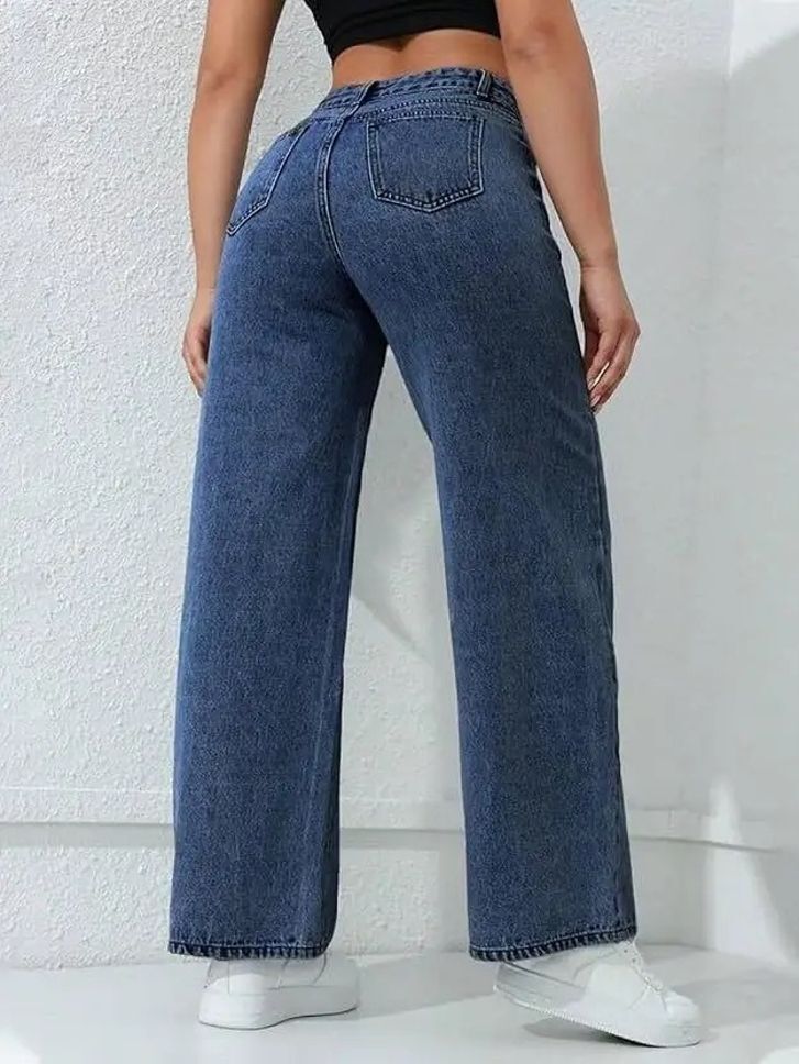 abc Women Straight Fit High Rise Blue Jeans-picture-39