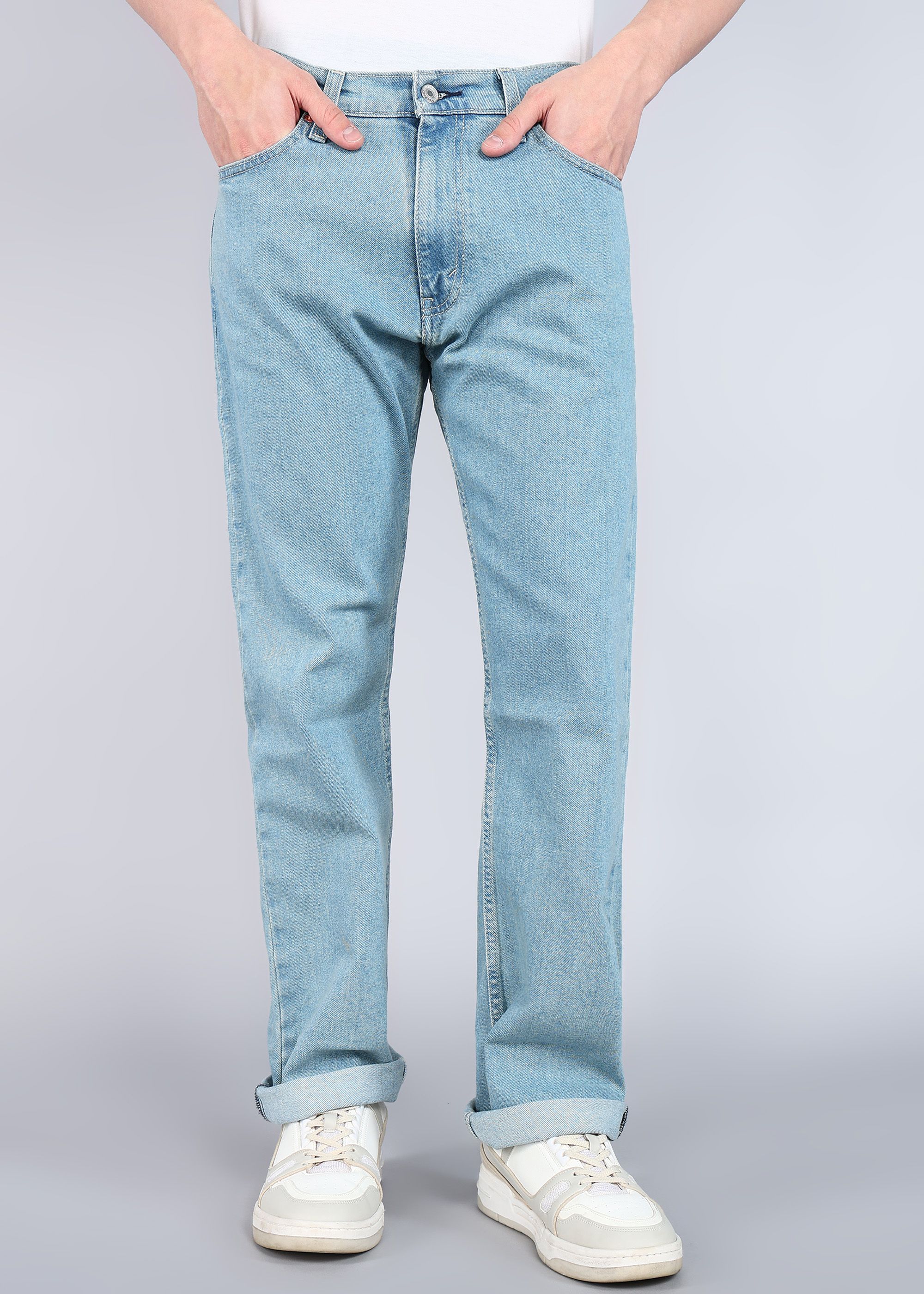 levi's Men Relaxed Fit Mid Rise Light Blue Jeans-picture-13