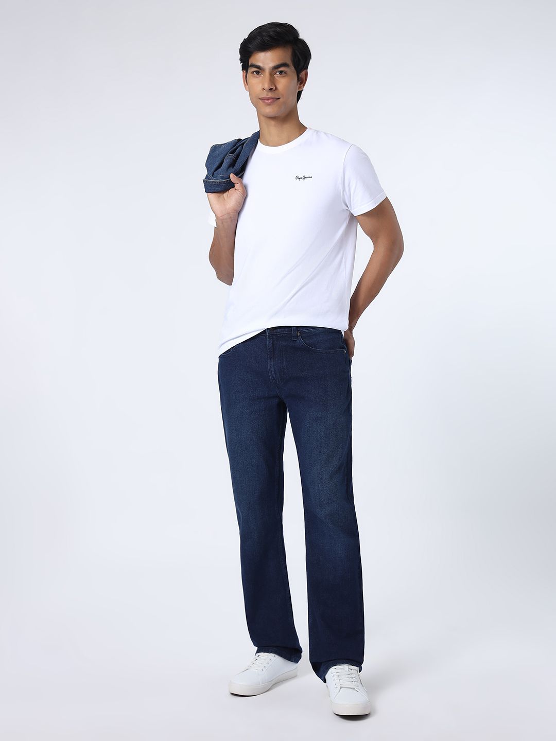 pepe jeans Men Straight Fit Mid Rise Blue Jeans-picture-18
