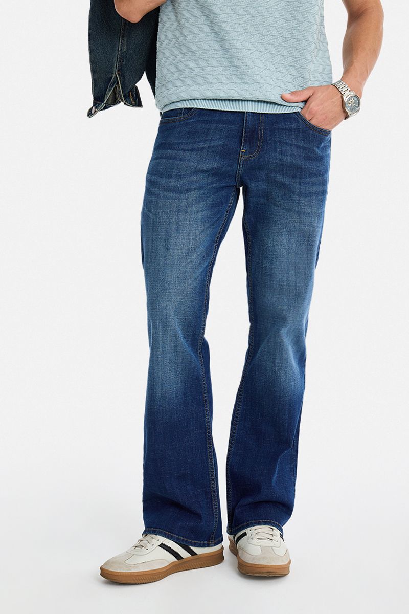 snitch Men Boot-Leg Mid Rise Blue Jeans-picture-10