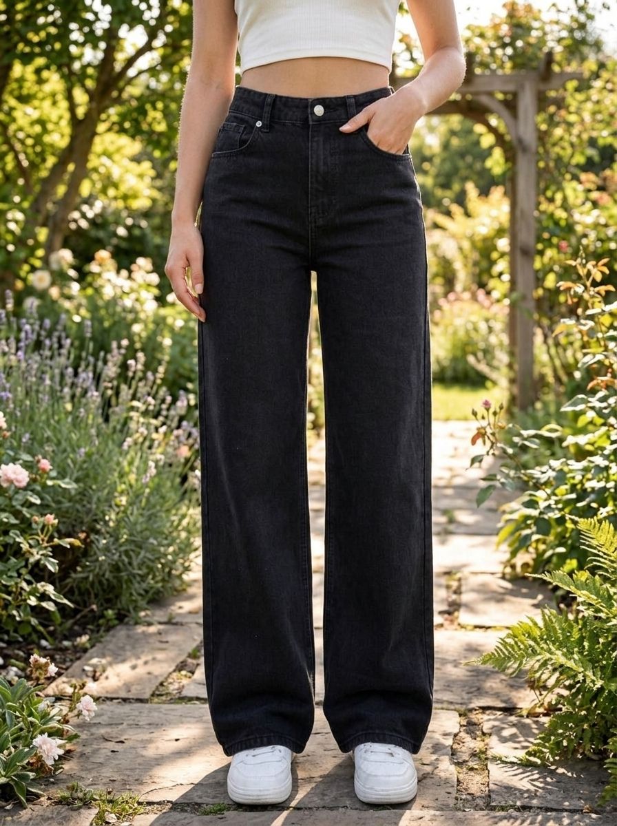 Women Regular Mid Rise Black Jeans-image-47