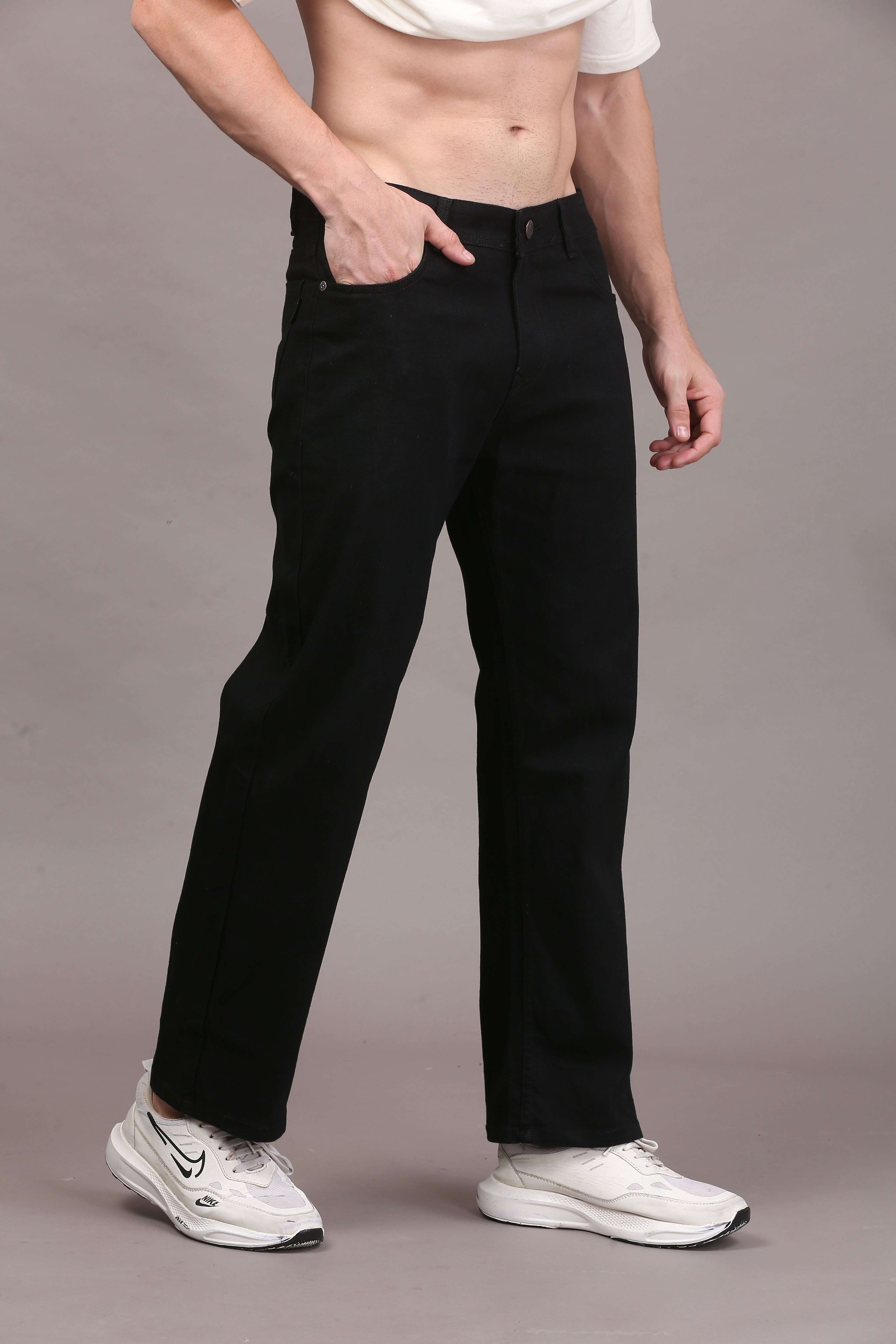 coy Men Relaxed Fit Mid Rise Black Jeans-picture-16