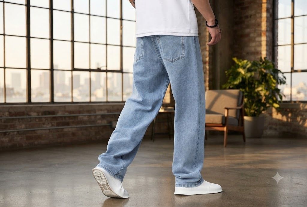 Men Relaxed Fit Mid Rise Blue Jeans-image-32
