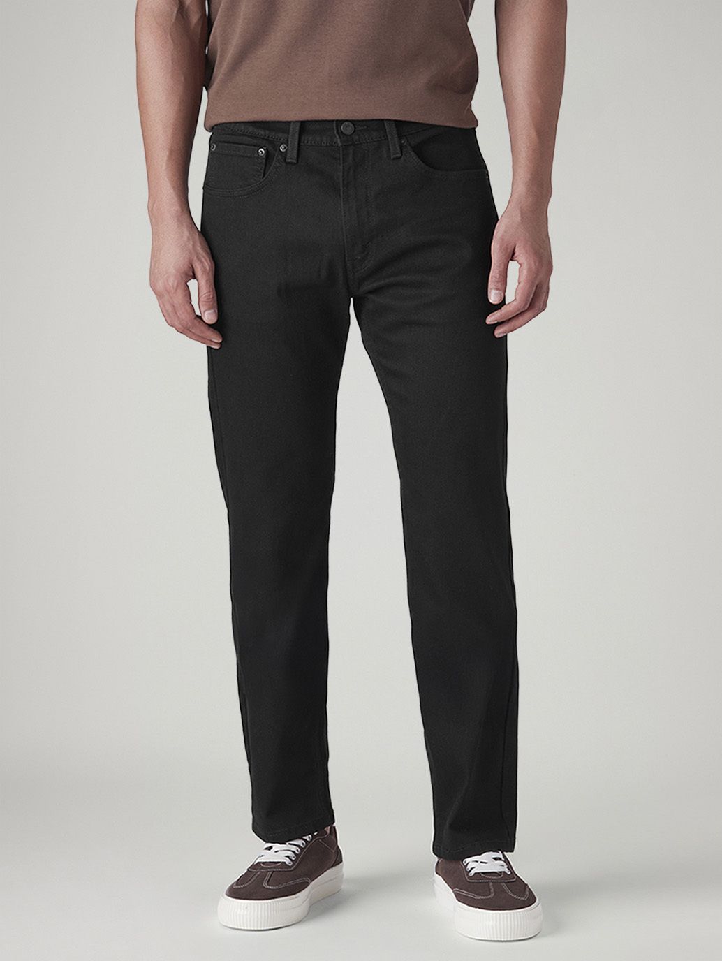 levi's Men Straight Fit Mid Rise Black Jeans-picture-14