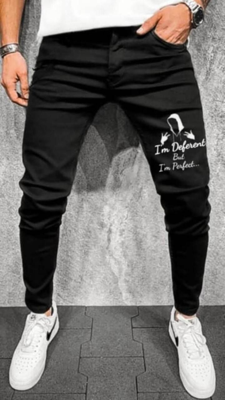 Men Slim Mid Rise Black Jeans-image-33