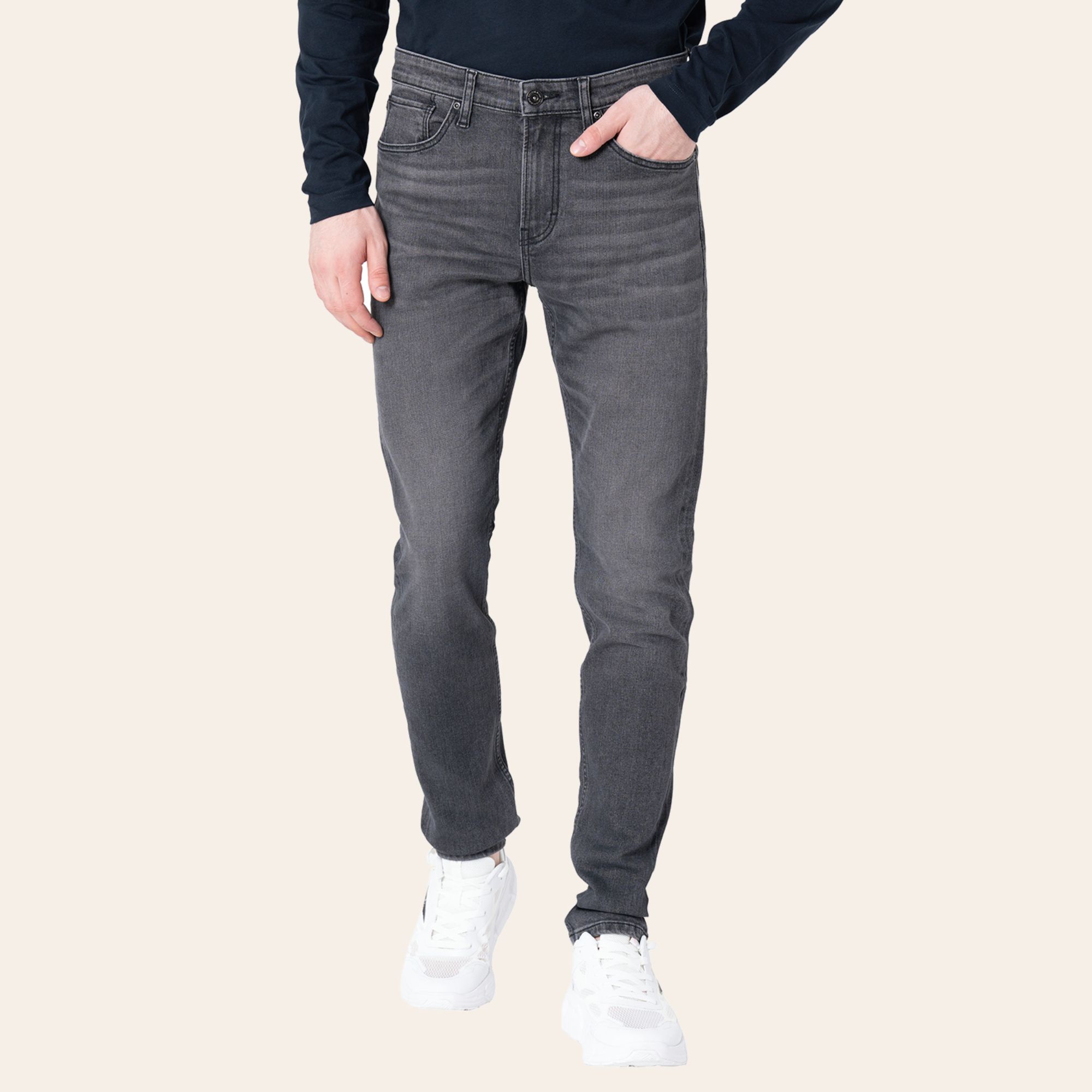 red tape Men Skinny Mid Rise Grey Jeans-picture-21