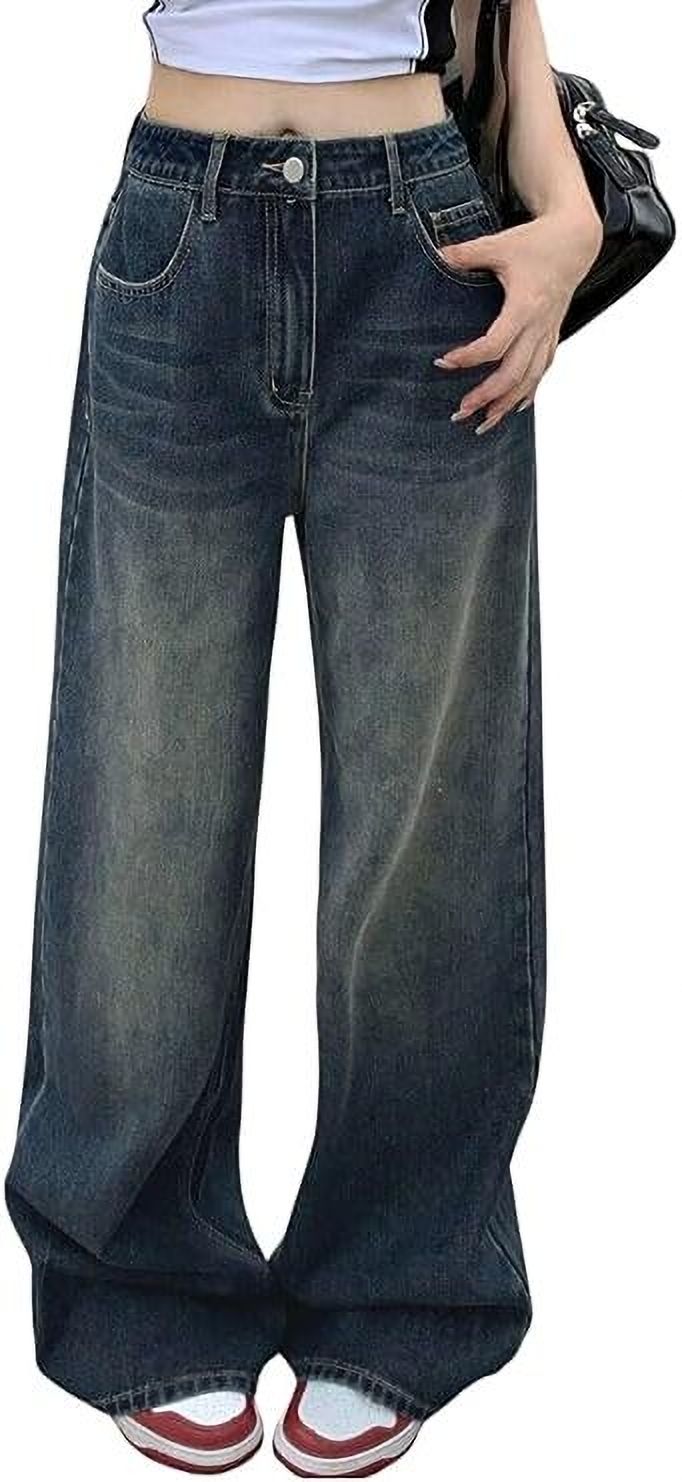 glossia Women Straight Fit High Rise Blue Jeans-picture-3