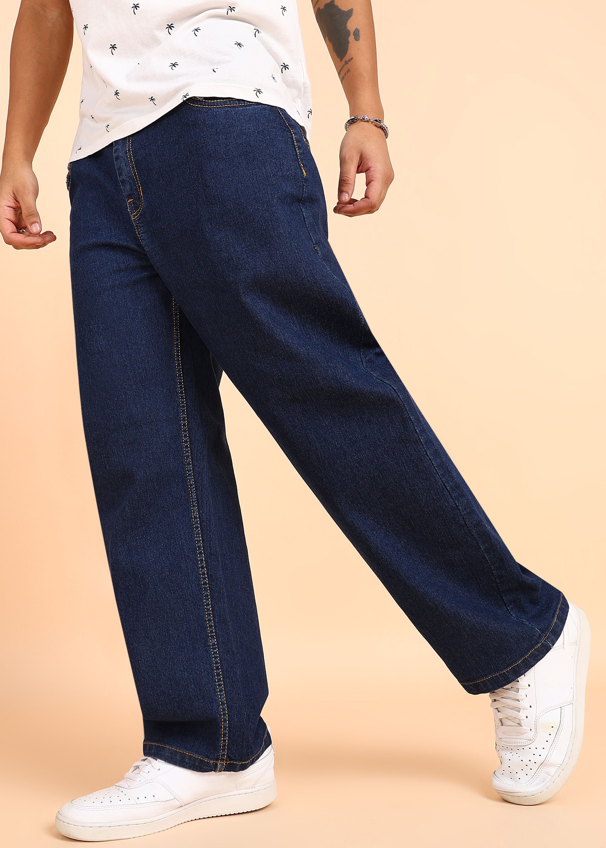 montrez Men Straight Fit Mid Rise Blue Jeans-picture-24
