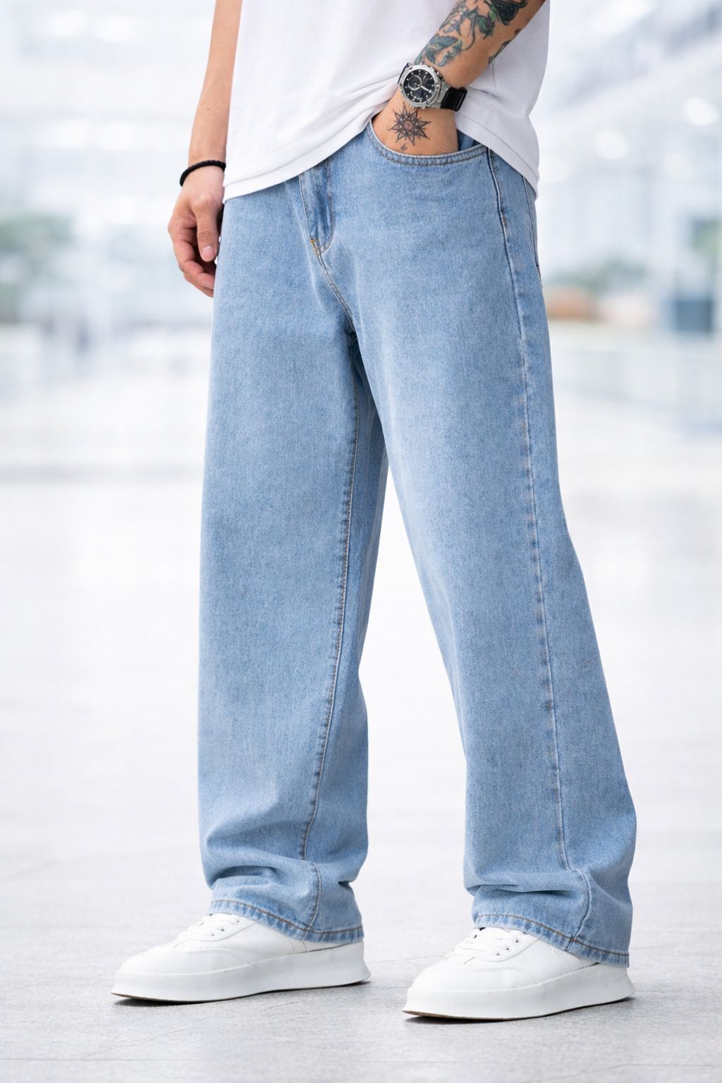vyntiq Men Loose Fit Mid Rise Blue Jeans-picture-19