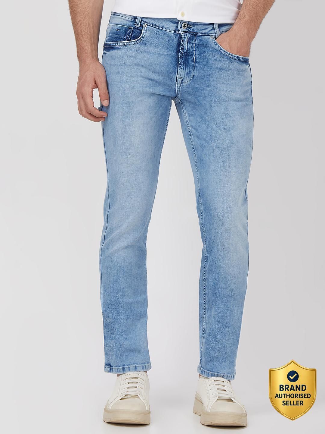 mufti Men Slim Mid Rise Blue Jeans-picture-25
