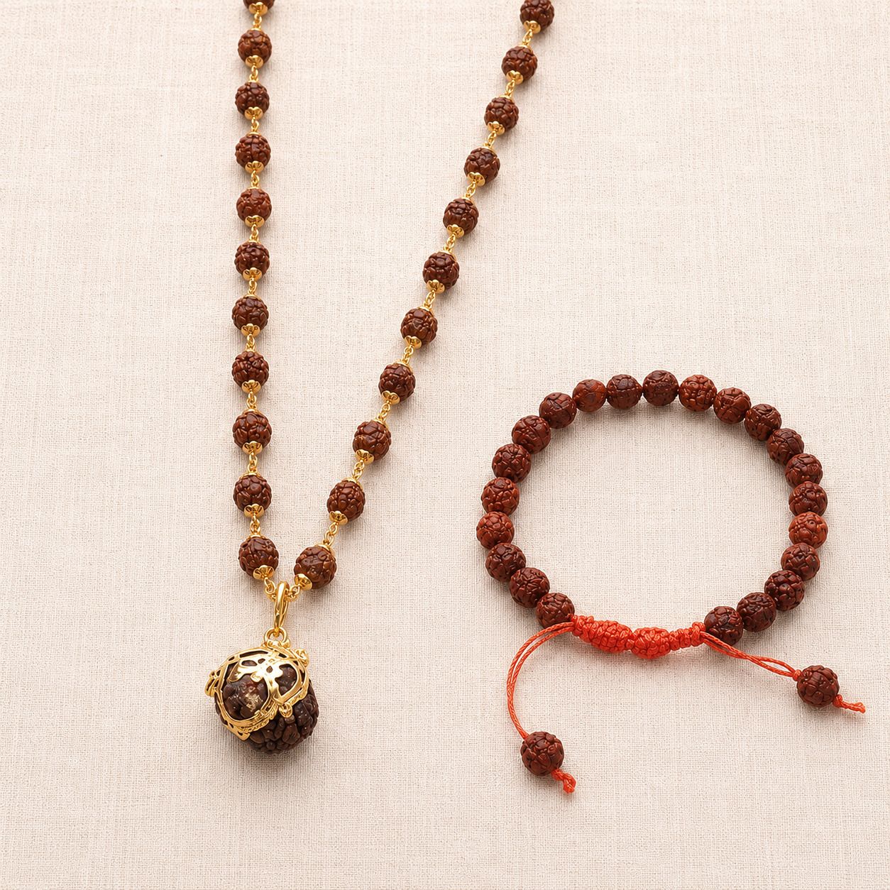 Wood Brown, Gold Jewel Set-image-13